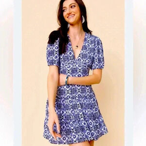 FRANCESCA'S
Terrie Medallion Tile Print Mini Dress Size XS